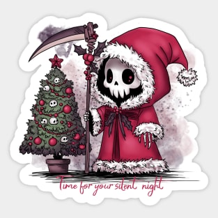 Christmas Grim Reaper Sticker